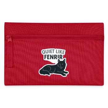 Leise wie Fenrir Wolf Design - Federtasche - Rot - Vorne