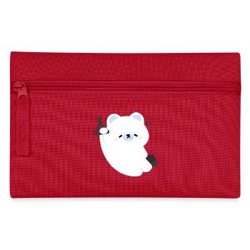 Tired Sleepy Polar commute - Pencil Case - red - Front