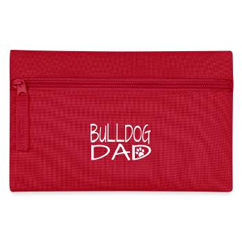 Chien de bouledogue papa - Trousse - rouge - Devant