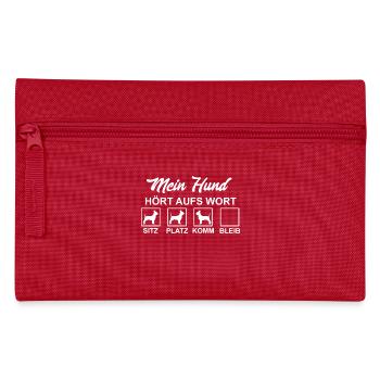 Mein Hund hört aufs Wort - Federtasche - Rot - Vorne