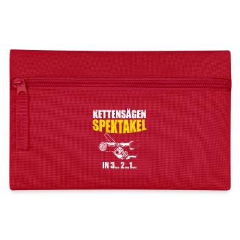 KETTENSÄGE / HOLZ - Federtasche - Rot - Vorne