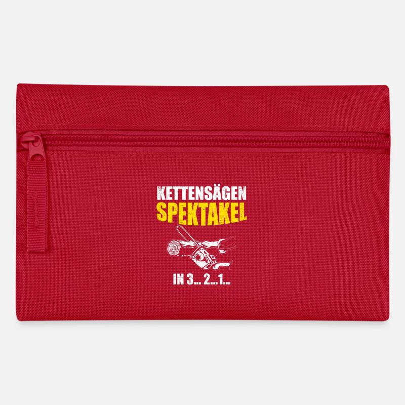 KETTENSÄGE / HOLZ - Federtasche - Rot