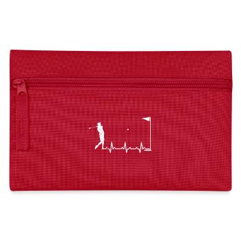golf heartbeat heartbeat gift golfer ball - Pencil Case - red - Front