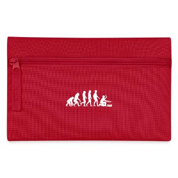Zimmermann evolution geschenk beruf handwerker - Federtasche - Rot - Vorne