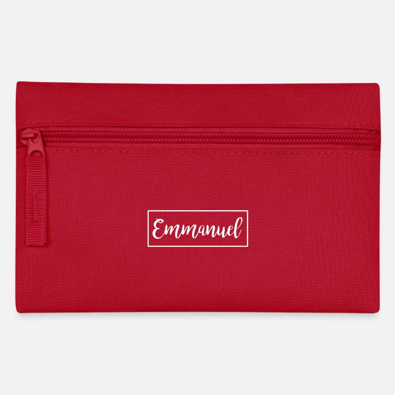 Emmanuel God is with us gift idea - Pencil Case - red