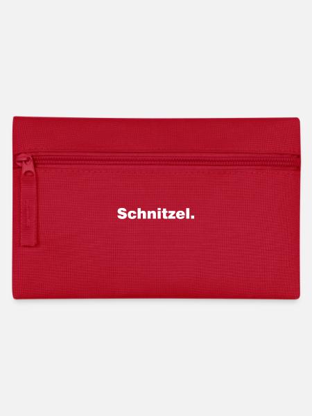 Schnitzel Shirt Österreichisch Essen Gasthaus - Federtasche - Rot