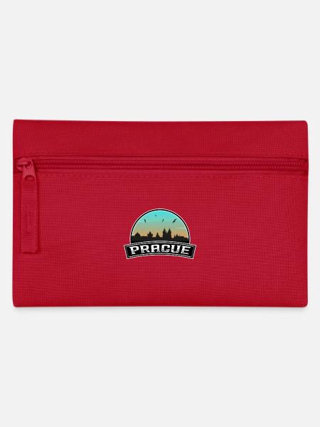 Prag Tschechien Skyline Tschechisches Souvenir - Federtasche - Rot