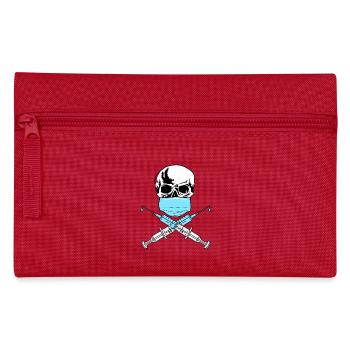 skull vaccine - Pencil Case - red - Front