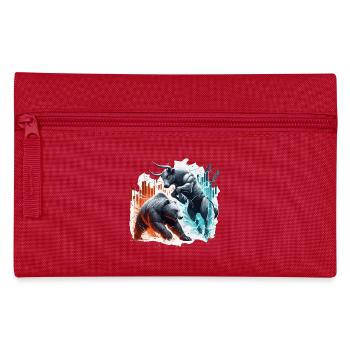 Finance Taureau Bear Fight Wall Street cadeau - Trousse - rouge - Devant