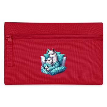 Snuggle Llama Llamas Gift - Pencil Case - red - Front