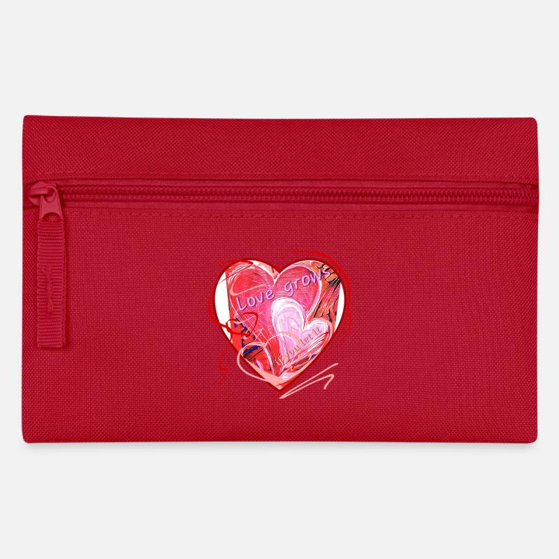 Herzmotiv lovegrowsifyouletit - Federtasche - Rot