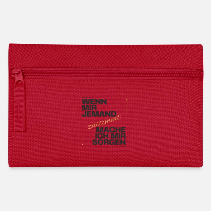 Ironisches Statement - Federtasche - Rot