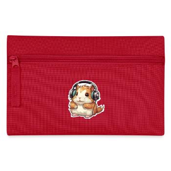 Ein süßer Hamster, der Videospiele spielt - Federtasche - Rot - Vorne