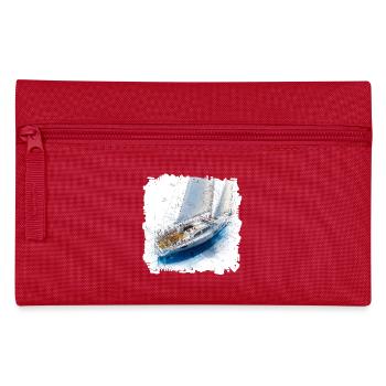 Sketches Sailboat Blueprint - Pencil Case - red - Front