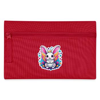 Adorable Rainbow Bunny - Pencil Case - red - Front