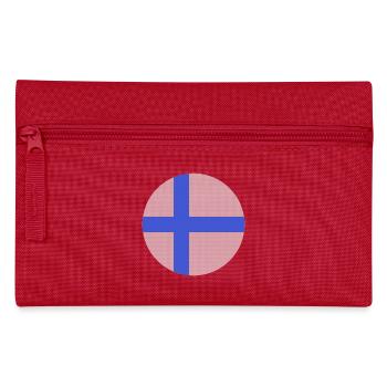 Round Finnish flag - Pencil Case - red - Front