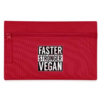 Vegan T-Shirt Gift Idea Birthday Funny - Pencil Case - red - Front