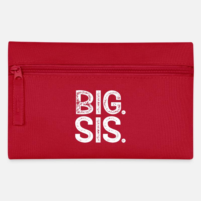Big. Sis Big Sister Große Schwester Geschenk cool - Federtasche - Rot
