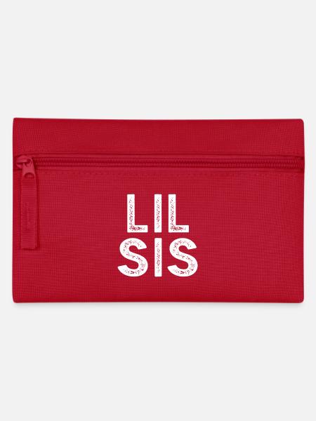 Kleine Schwester Geschenk cool Lil Sis Vintage - Federtasche - Rot