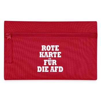 Rote karte für die afd - Federtasche - Rot - Vorne