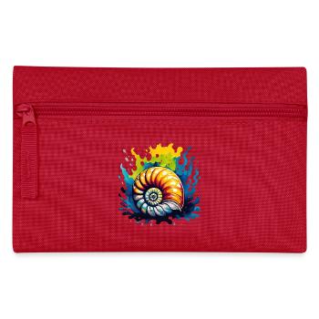 Geologie - Fossil - Federtasche - Rot - Vorne