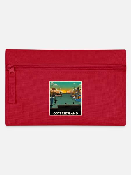 Ostfriesland Heimathafen - Federtasche - Rot