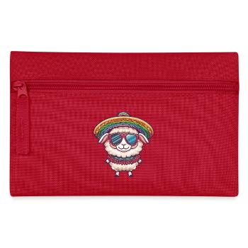Sheep Comic Funny Sombrero - Pencil Case - red - Front