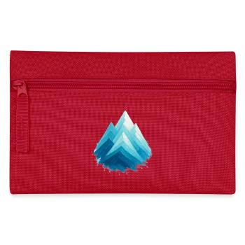Sommets enneigés bleus aquarelle ski freeride - Trousse - rouge - Devant