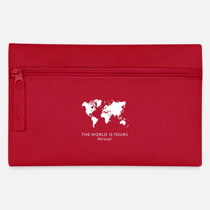 LE MONDE EST À VOUS #travel - Trousse - rouge