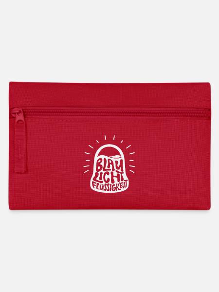 Blaulichtflüssigkeit - Blaulicht Symbol weiß - Federtasche - Rot