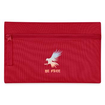 Stylischer Adler will frei sein - Federtasche - Rot - Vorne