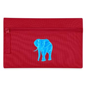Neon Elephant Line Art - Pencil Case - red - Front
