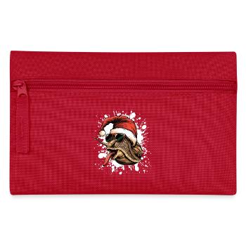 Snail Christmas Funny - Pencil Case - red - Front