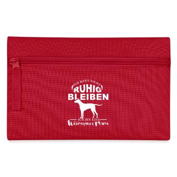 Weimaraner Mama - Federtasche - Rot - Vorne