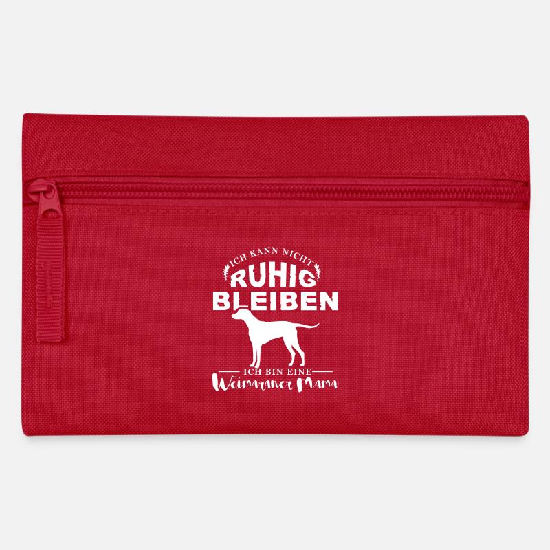 Weimaraner Mama - Federtasche - Rot