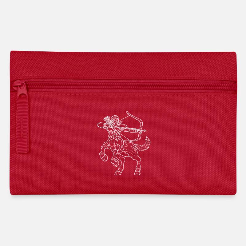 Zentaurus - white - Pencil Case - red