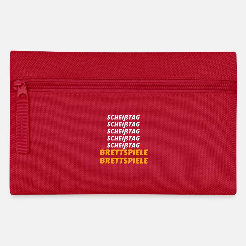 scheisstag geschenk geburtstag Brettspiele - Federtasche - Rot
