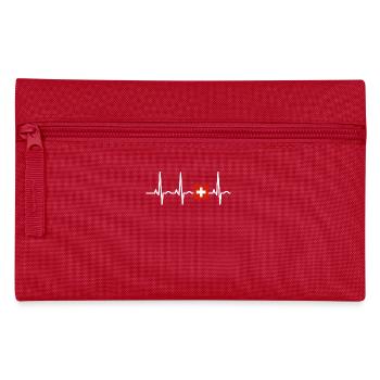 EKG heartbeat SCHWEIZ - Federtasche - Rot - Vorne