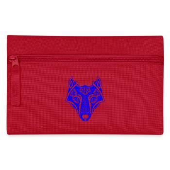 Viking Wolf blau transparent - Federtasche - Rot - Vorne