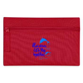 Delfine, Ozean - Federtasche - Rot - Vorne