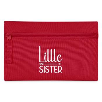 Little Sister - Geschenk für kleine Schwestern - Federtasche - Rot - Vorne