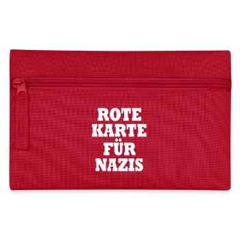 Rote karte für nazis - Federtasche - Rot - Vorne