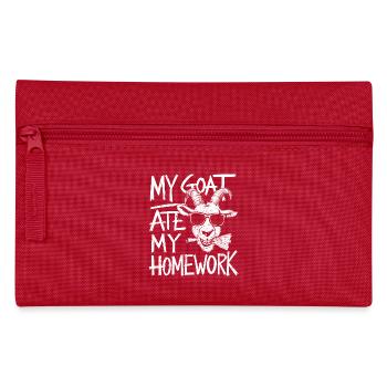 Meine Ziege hat meine Hausaufgaben gefressen - Federtasche - Rot - Vorne