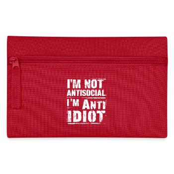Not a fan of humans - Pencil Case - red - Front