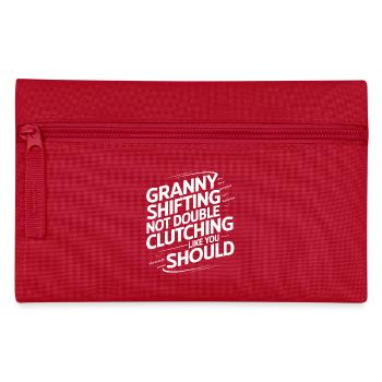Humorvolles Auto-Design für Gangschaltung-Fans - Federtasche - Rot - Vorne