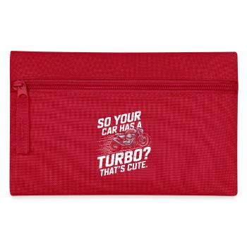 Witziges Racing-Design für Motorradfans - Federtasche - Rot - Vorne