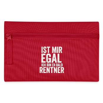 Ist mir egal, ich bin eh bald Rentner - Federtasche - Rot - Vorne