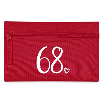 Süße Nummer 68, 68 Jahre alt, 68. Geburtstag Geschenk - Federtasche - Rot - Vorne