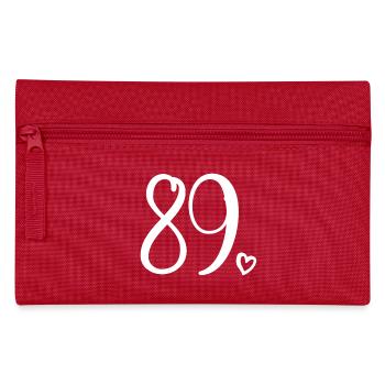 Süße Nummer 89, 89 Jahre alt, Geschenk zum 89. Geburtstag - Federtasche - Rot - Vorne