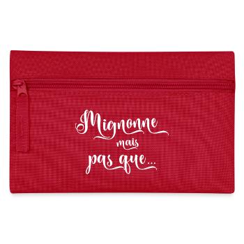Cute but not only... Compliment to a woman - Pencil Case - red - Front